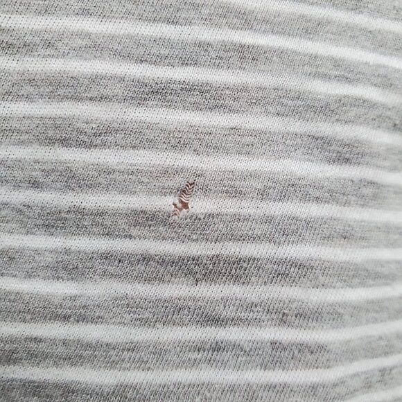 James Perse Striped 3/4 Sleeve Top Gray + White stripes Ragland Cut Size 2 (M) - Picture 12 of 16